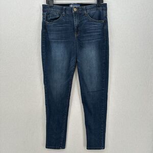 Democracy Jeans Women 10 Skinny Ab Solution Blue Stretch Denim Tummy Control